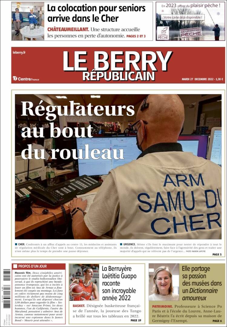 Portada de Berry Republicain (Francia)