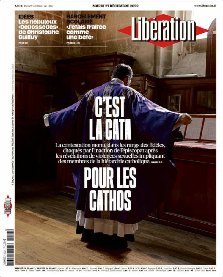 Portada de Libération (Francia)