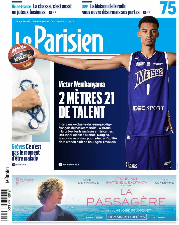 Portada de Le Parisien (Francia)