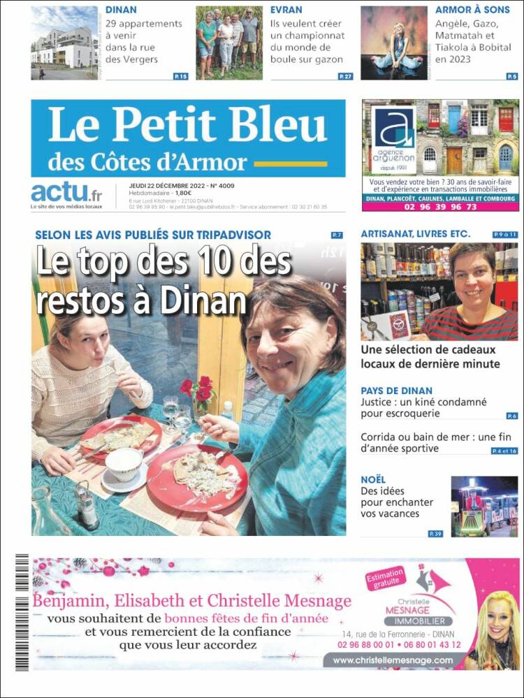 Portada de Le Petit Bleu (Francia)