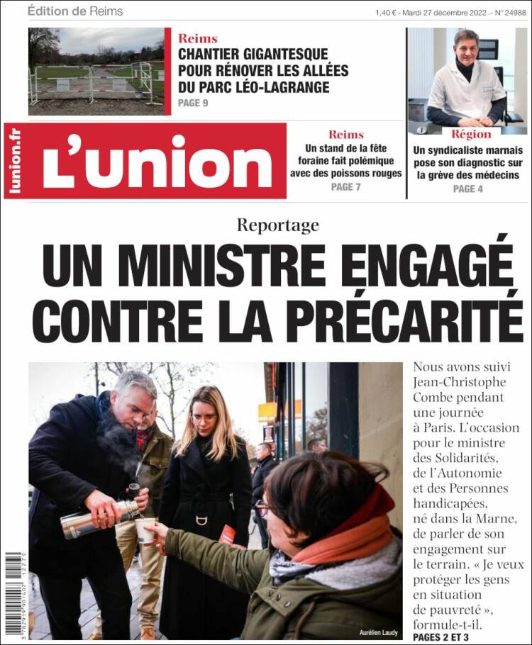 Portada de L'Union (Francia)