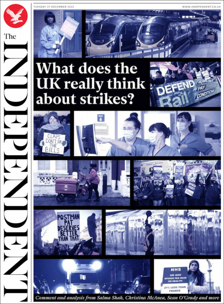 Portada de The Independent (United Kingdom)