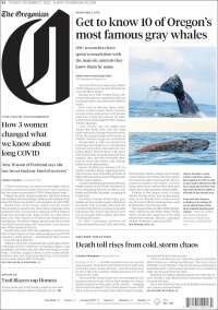 Portada de The Oregonian (USA)