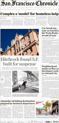 Portada de San Francisco Chronicle (USA)