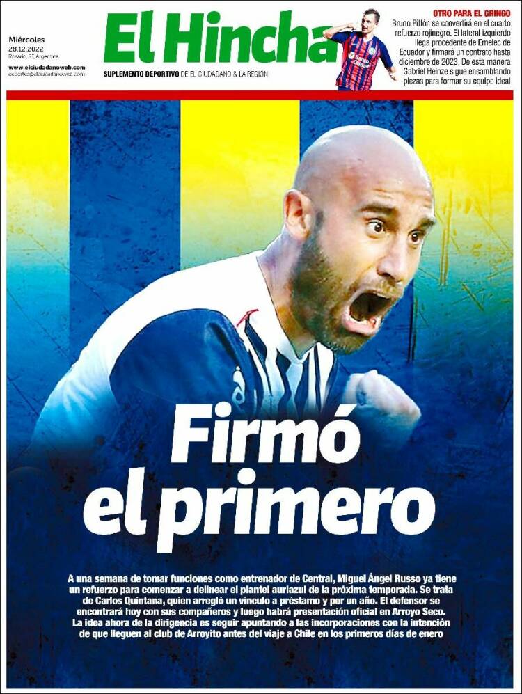 Portada de El Hincha (Argentina)
