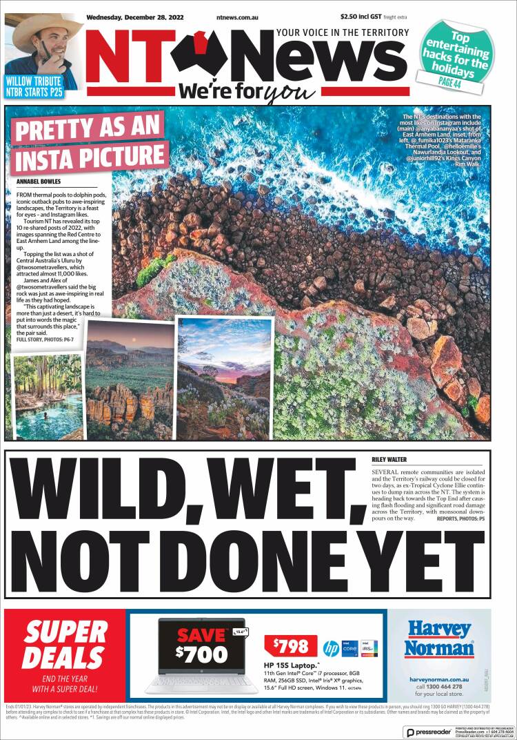 Portada de Northern Territory News (Australia)