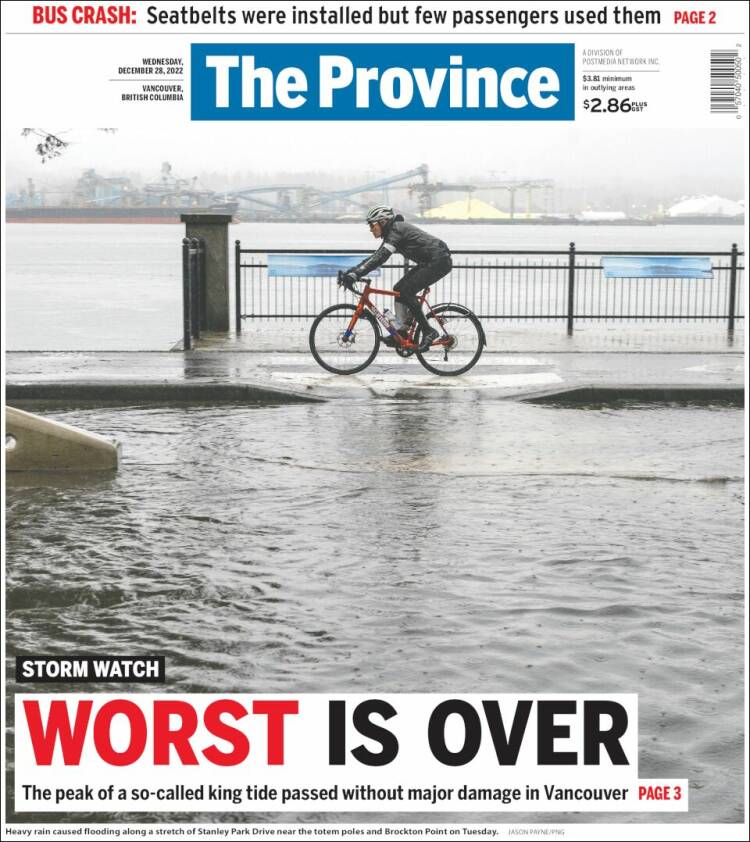 Portada de The Province (Canadá)