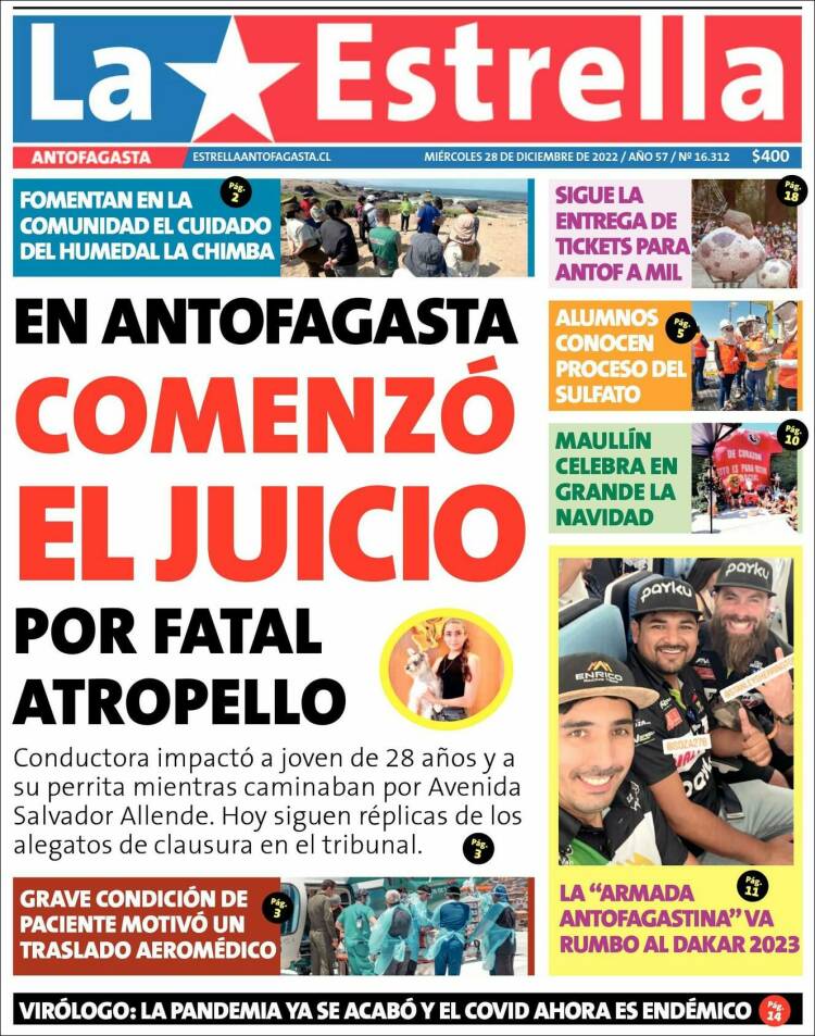 Portada de La Estrella del Norte (Chile)