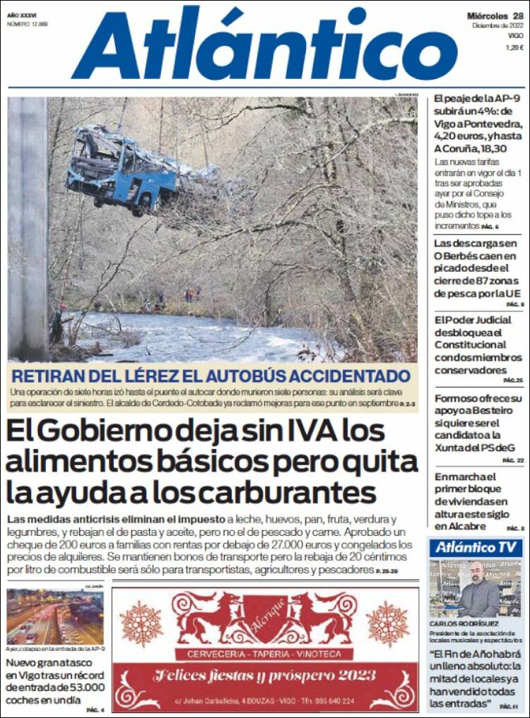 Portada de Atlántico Diario (Espa&ntilde;a)