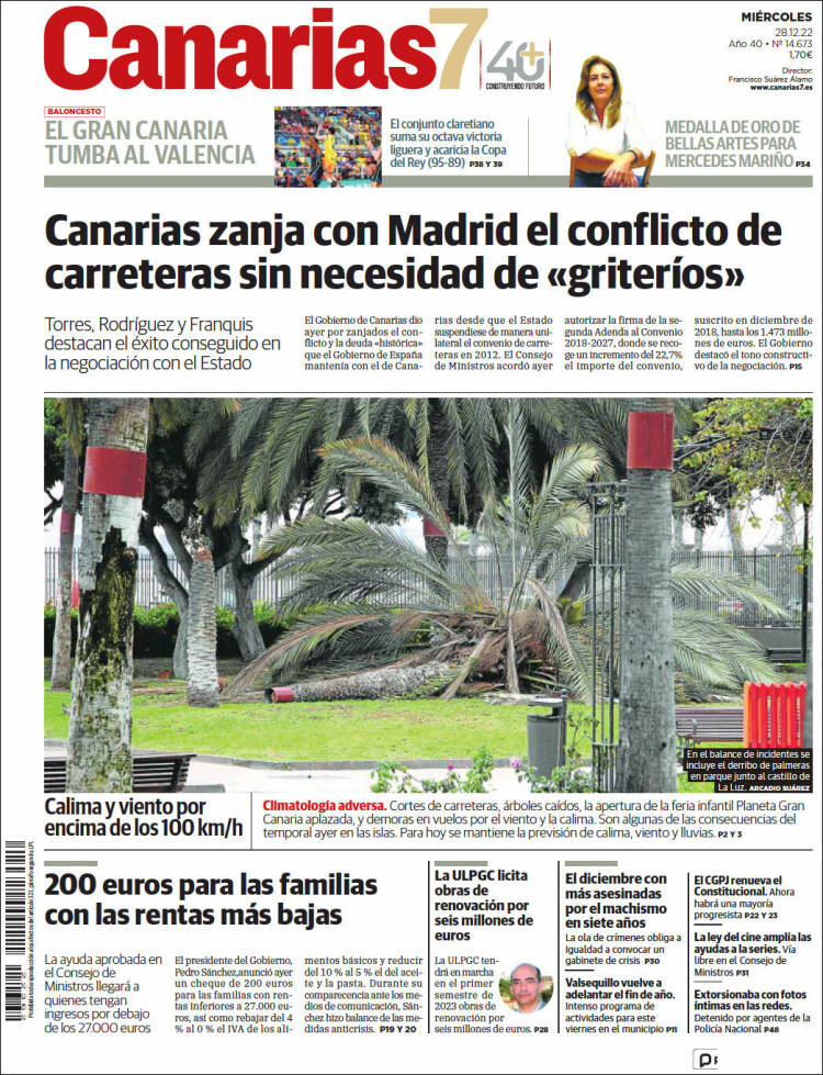 Portada de Canarias 7 (Espa&ntilde;a)