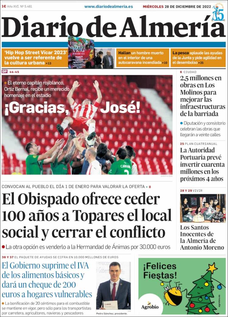 Portada de Diario de Almería (Espa&ntilde;a)