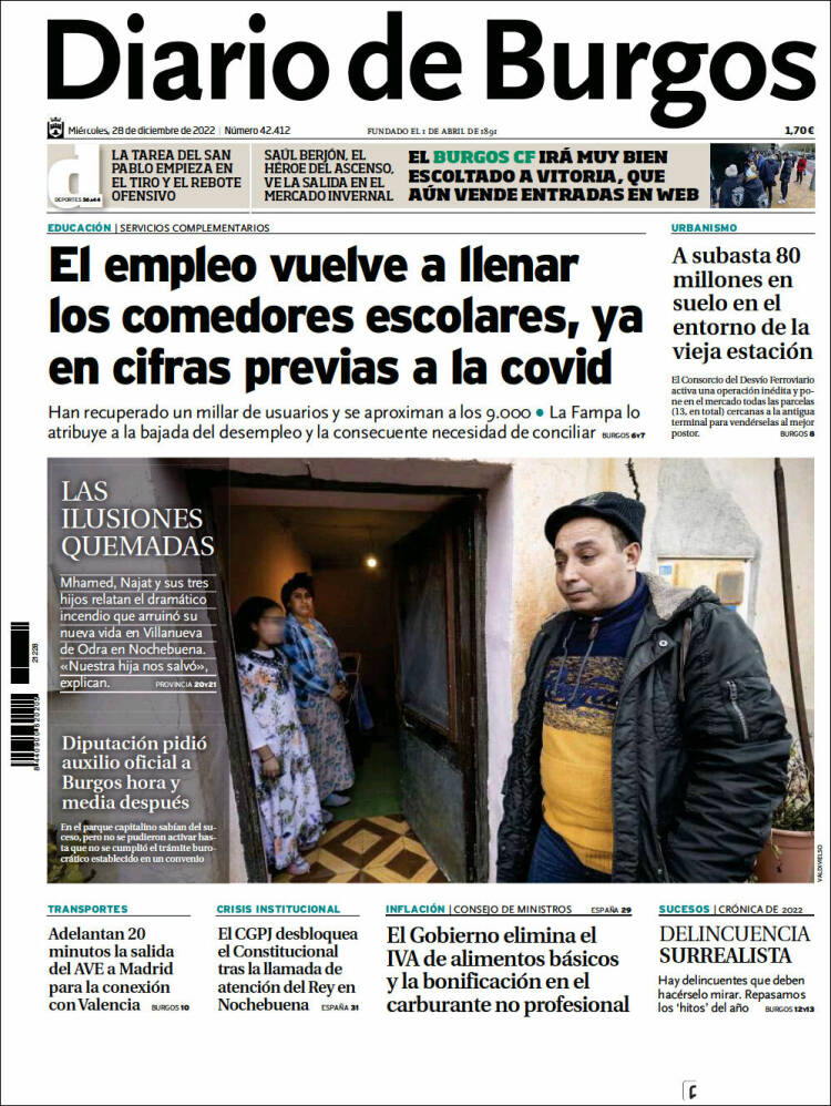 Portada de Diario de Burgos (Espa&ntilde;a)