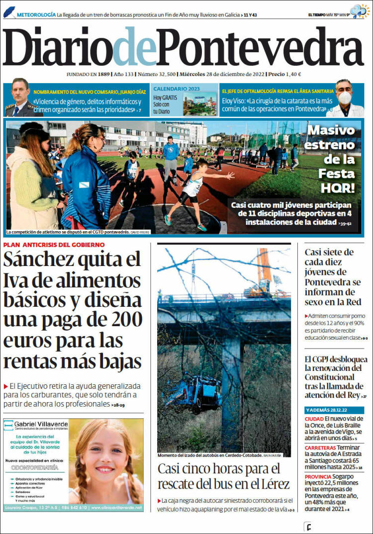 Portada de Diario de Pontevedra (Espa&ntilde;a)