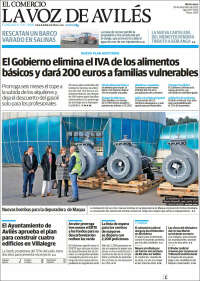 Portada de El Comercio - Avilés (Espa&ntilde;a)