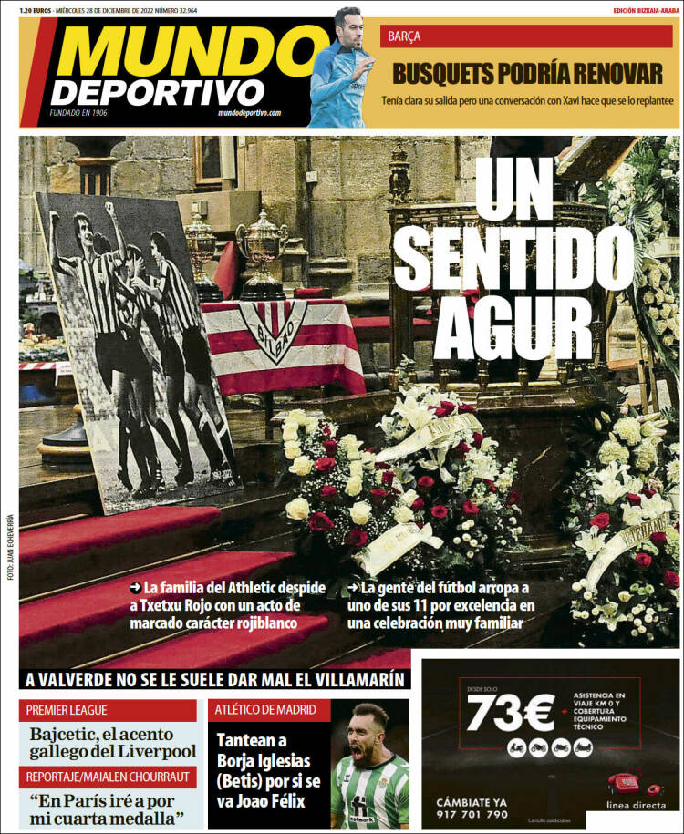 Portada de Mundo Deportivo Bizkaia (Espa&ntilde;a)