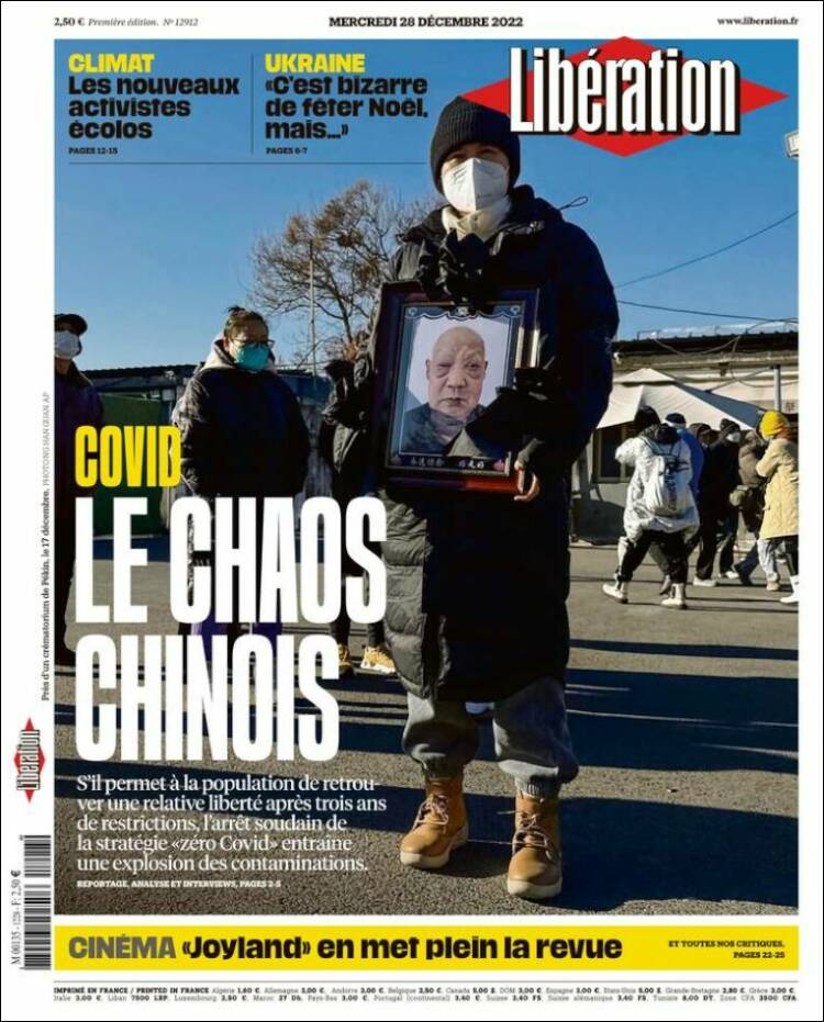 Portada de Libération (Francia)