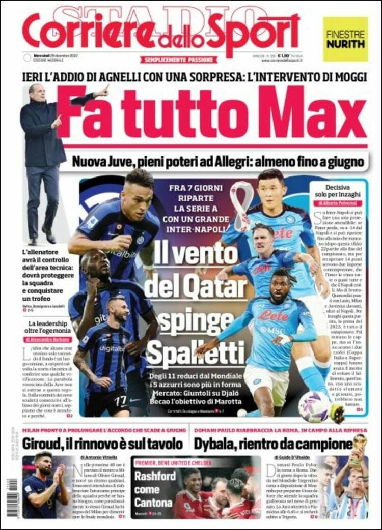 Portada de Corriere dello Sport (Italy)