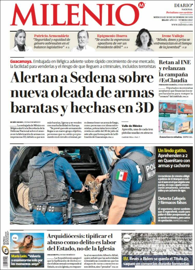 Portada de Milenio (Mexico)