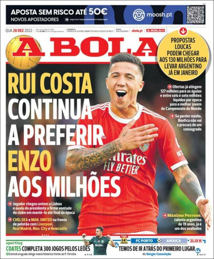 Portada de A Bola (Portugal)