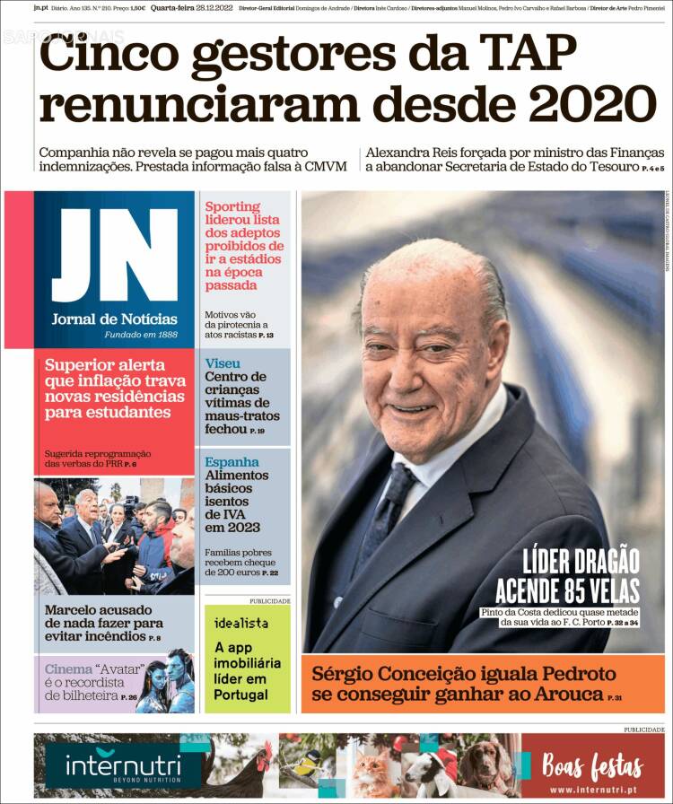 Portada de Jornal de Notícias (Portugal)