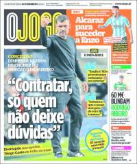 Portada de O Jogo (Portugal)