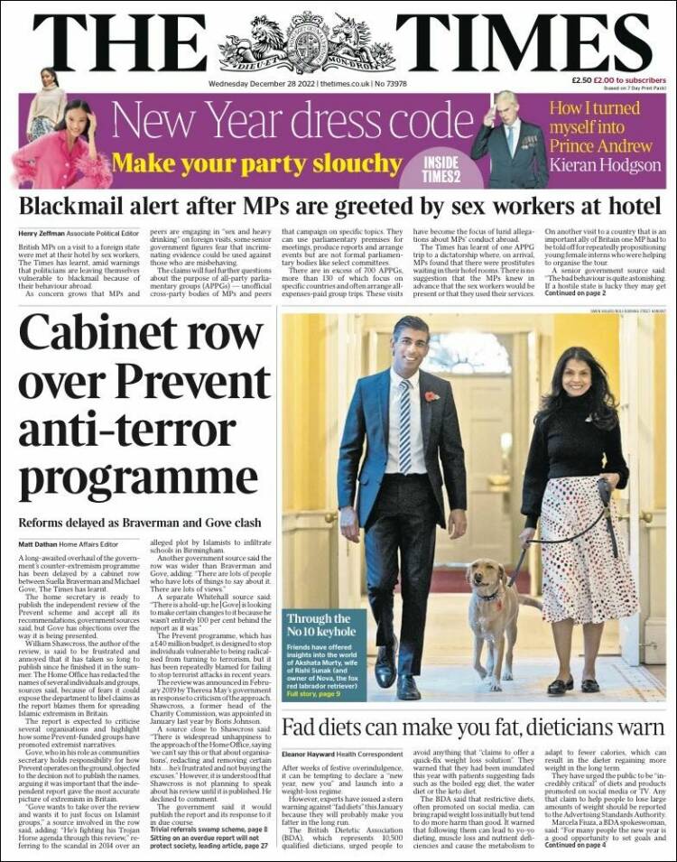 Portada de The Times (United Kingdom)