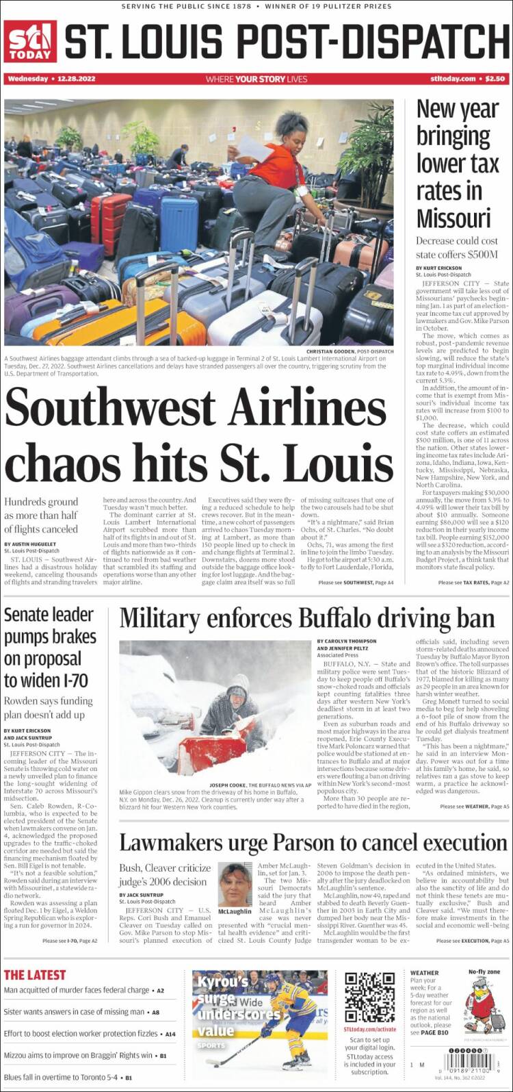 Portada de St. Louis Post-Dispatch (USA)