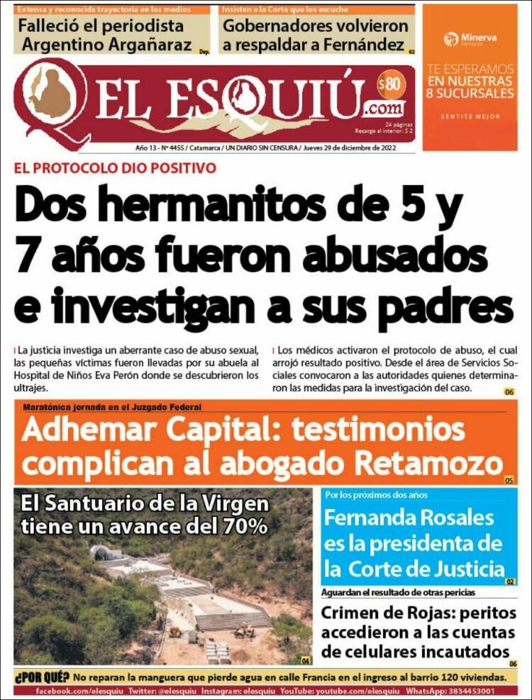 Portada de El Esquiu (Argentina)