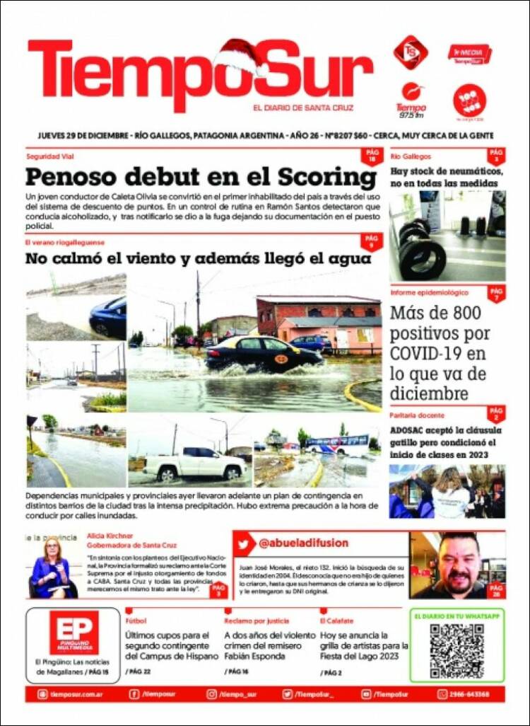 Portada de Tiempo Sur (Argentina)