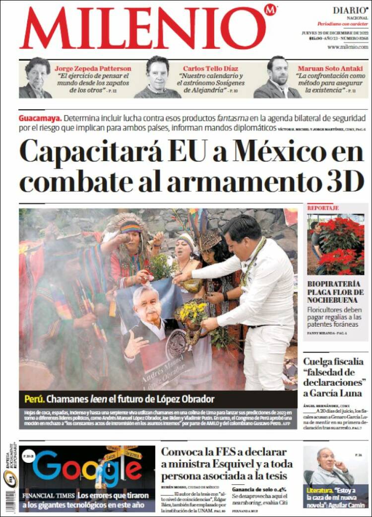 Portada de Milenio (Mexico)