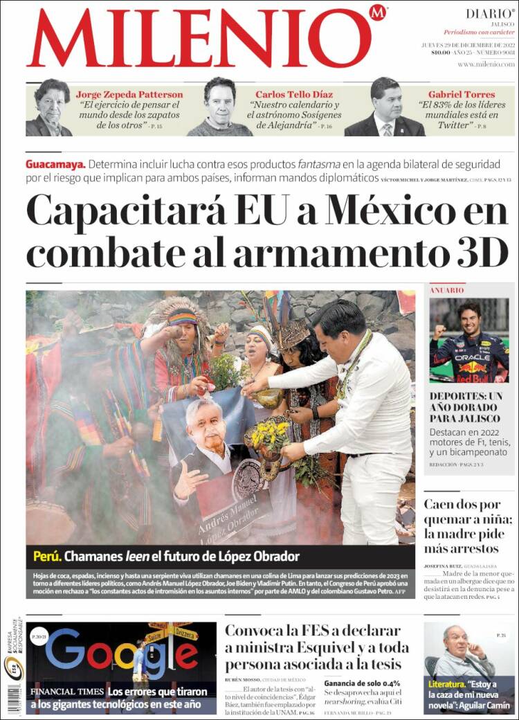 Portada de Milenio - Jalisco (Mexico)