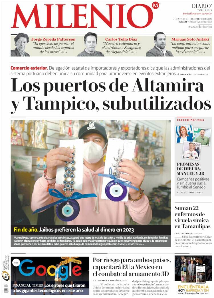 Portada de Milenio - Tamaulipas (Mexico)