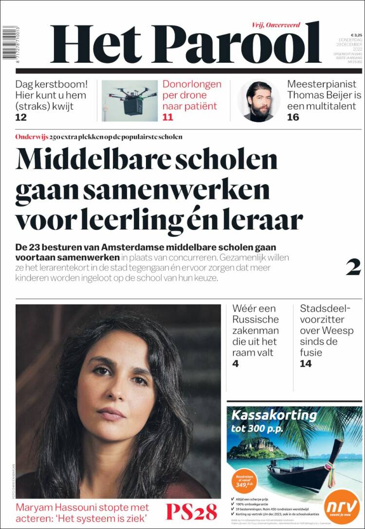 Portada de Het Parool (Países Bajos)