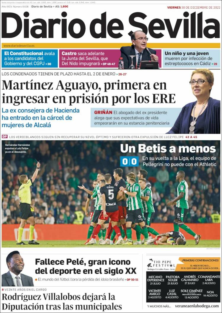 Portada de Diario de Sevilla (España)