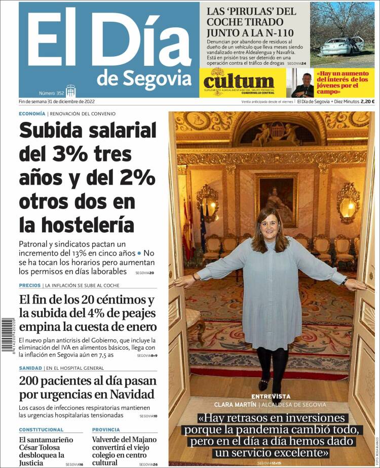 Portada de El Día de Segovia (España)