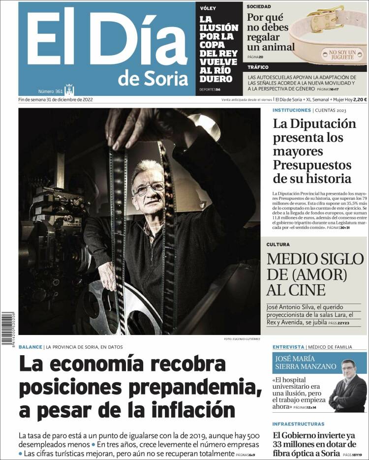 Portada de El Día de Soria (España)