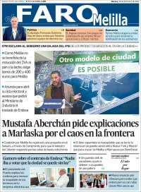 Portada de El Faro de Melilla (España)