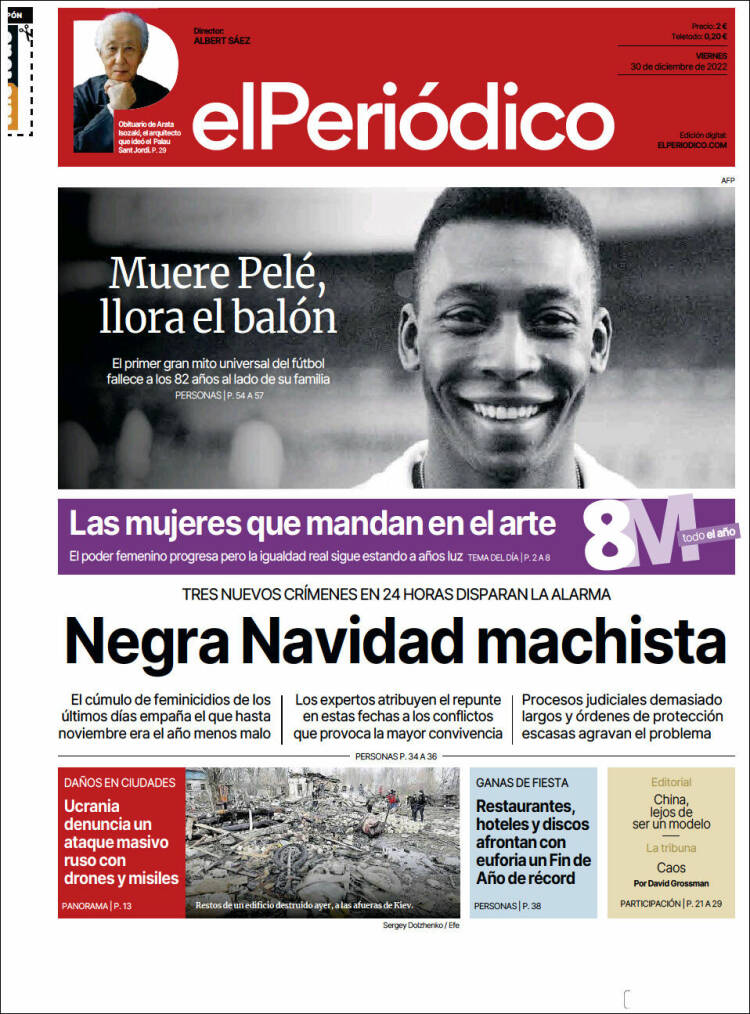 Portada de El Periódico (Espagne)