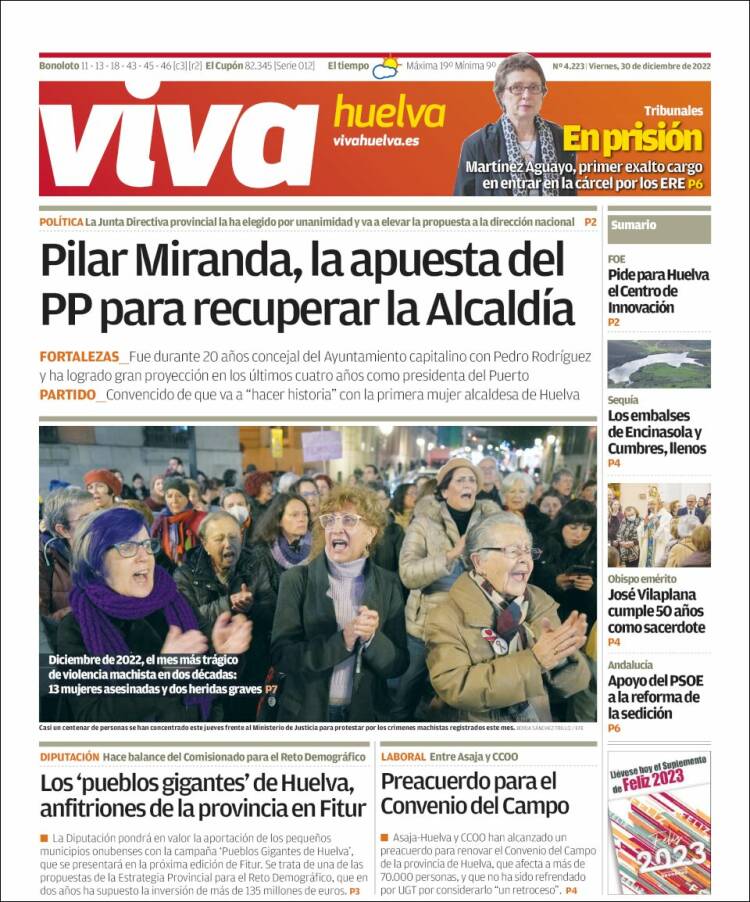 Portada de Viva Huelva (España)