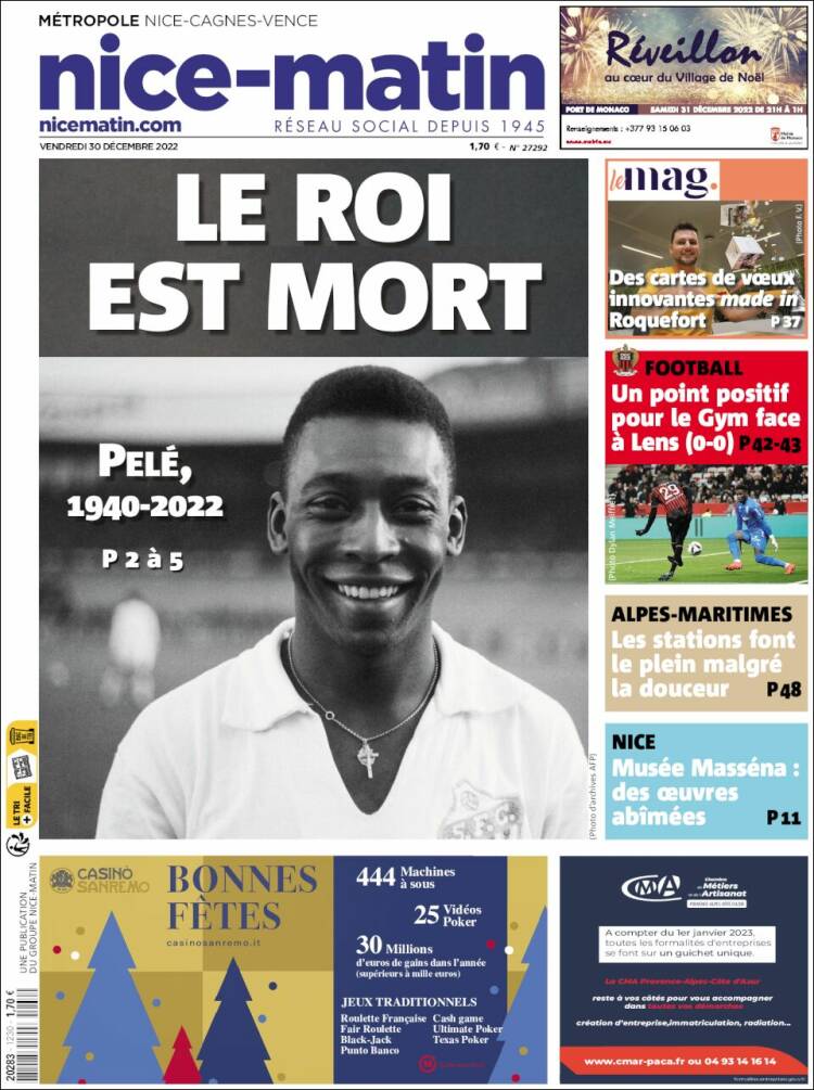 Portada de Nice-Matin (France)