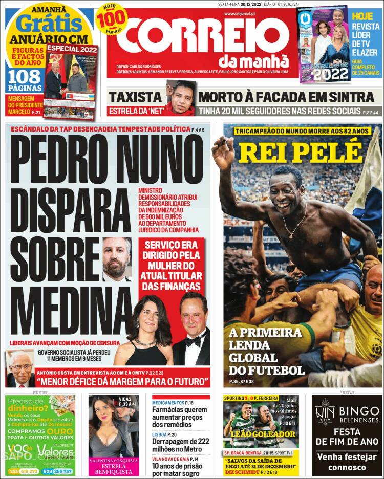 Portada de Correio da Manhã (Portugal)