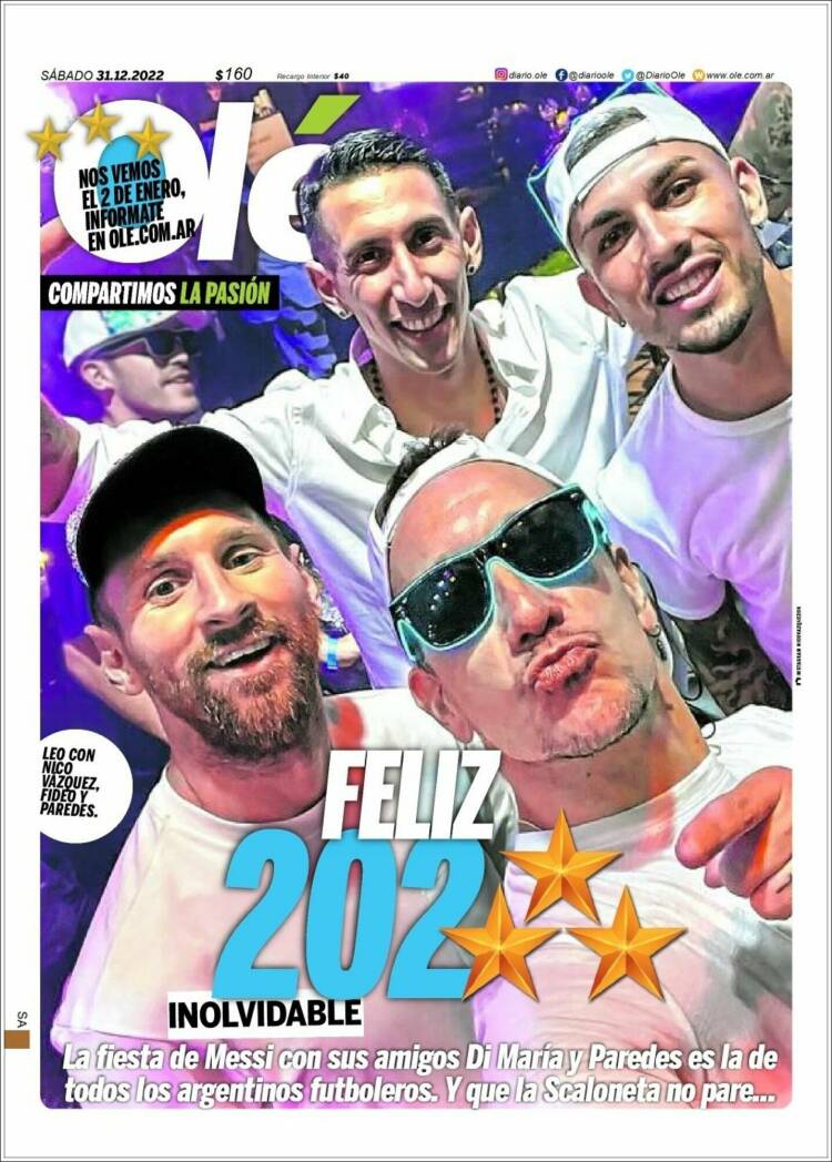 Portada de Olé (Argentina)
