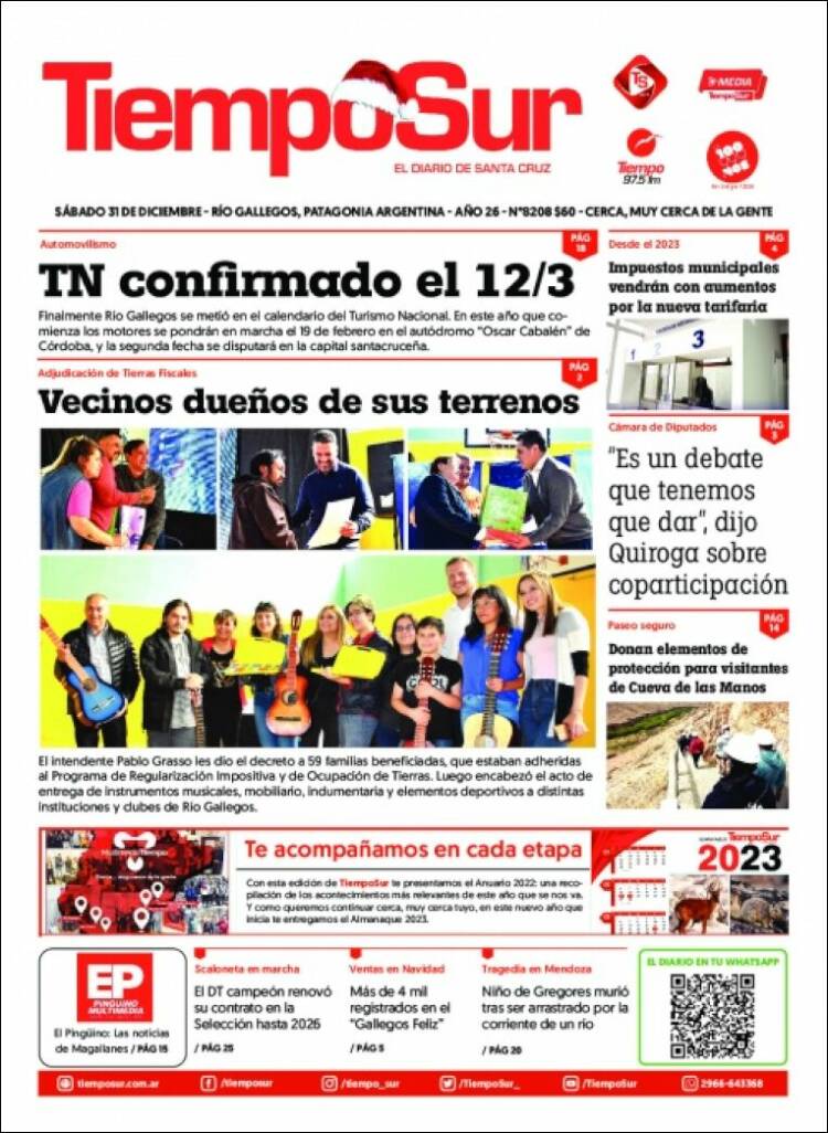 Portada de Tiempo Sur (Argentina)