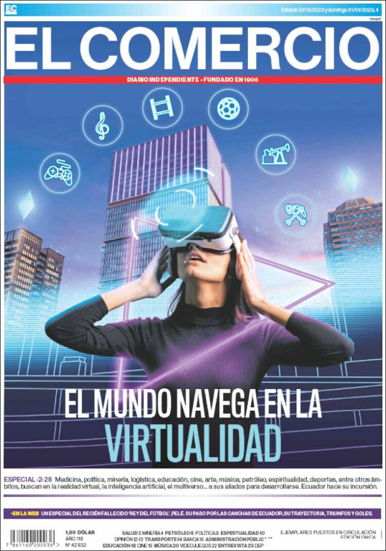 Portada de El Comercio (Ecuador)