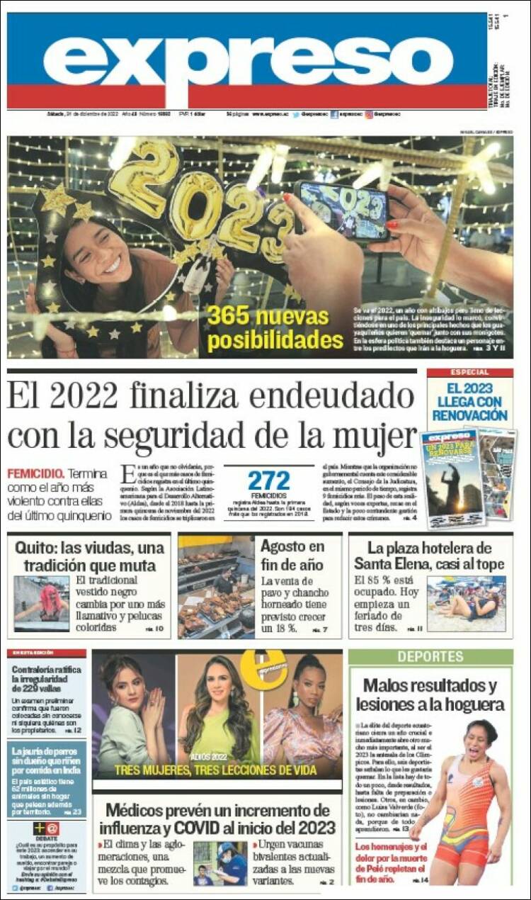 Portada de Expreso (Ecuador)