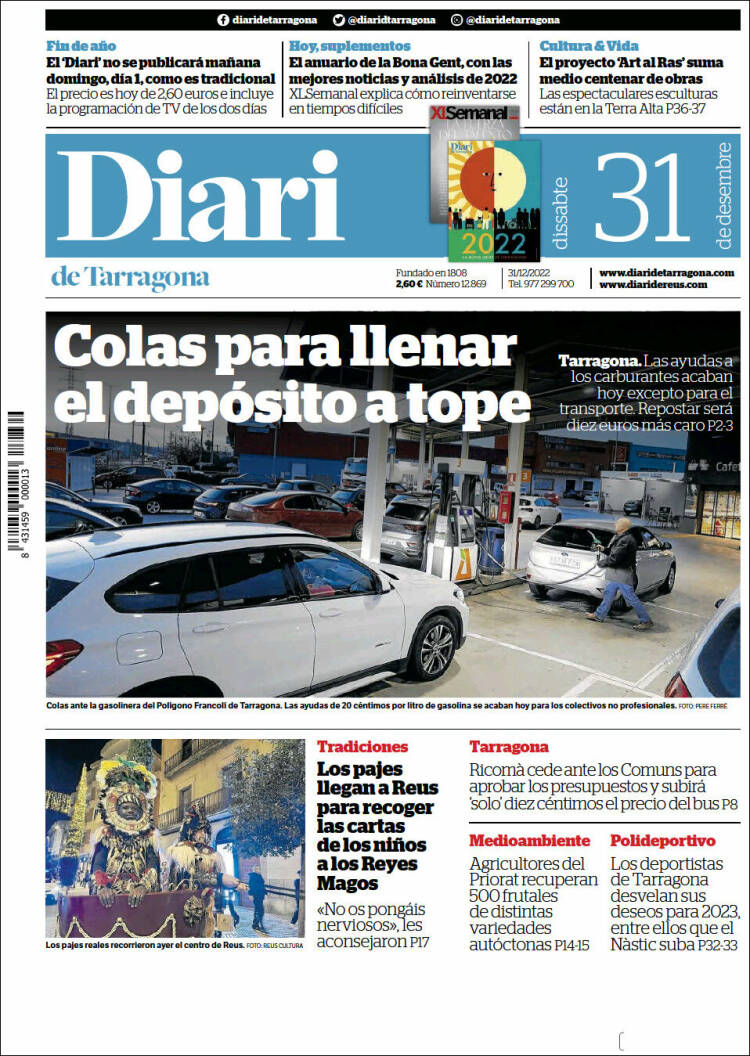 Portada de Diari de Tarragona (Spain)