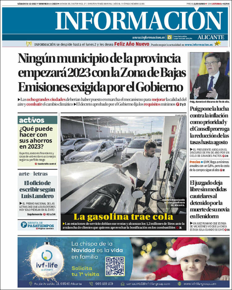 Portada de Diario Información (Spain)