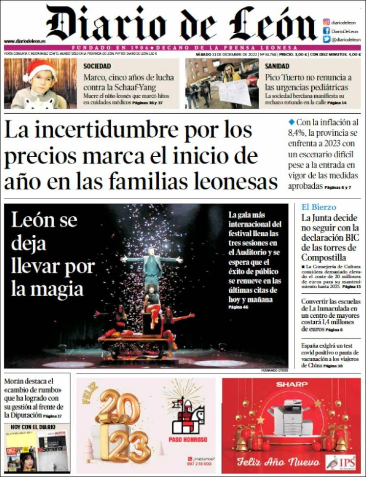 Portada de Diario de León (Spain)