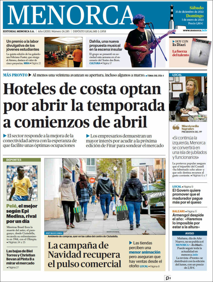 Portada de Menorca - Diario Insular (Spain)