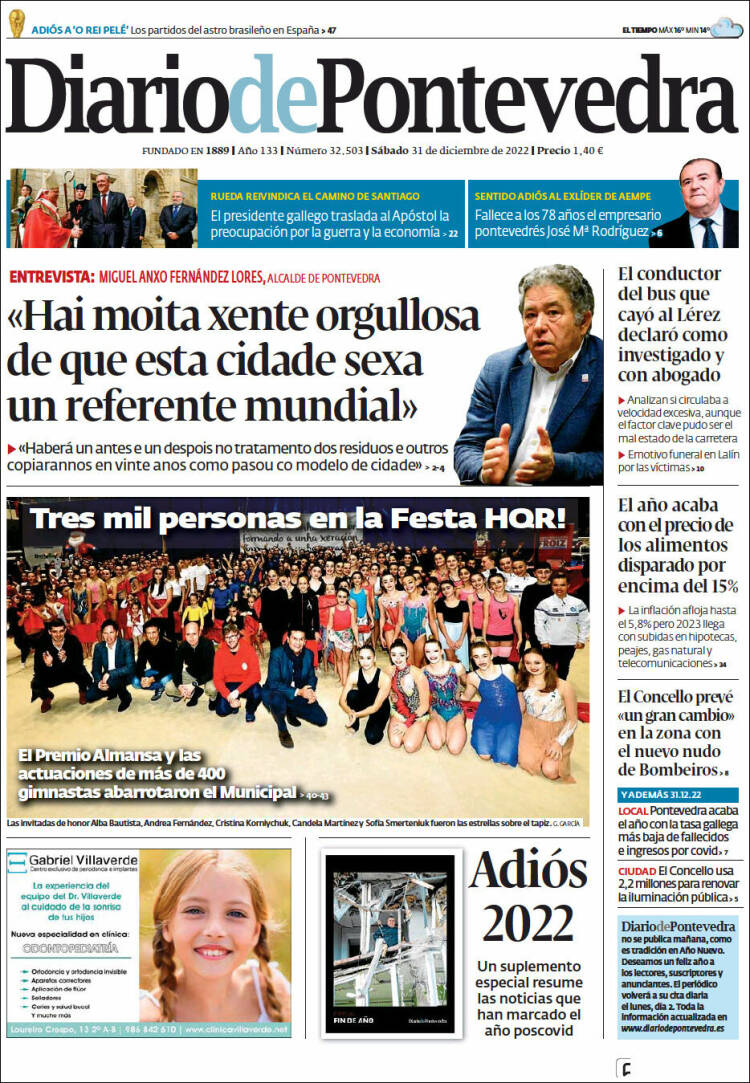 Portada de Diario de Pontevedra (Spain)